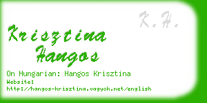 krisztina hangos business card